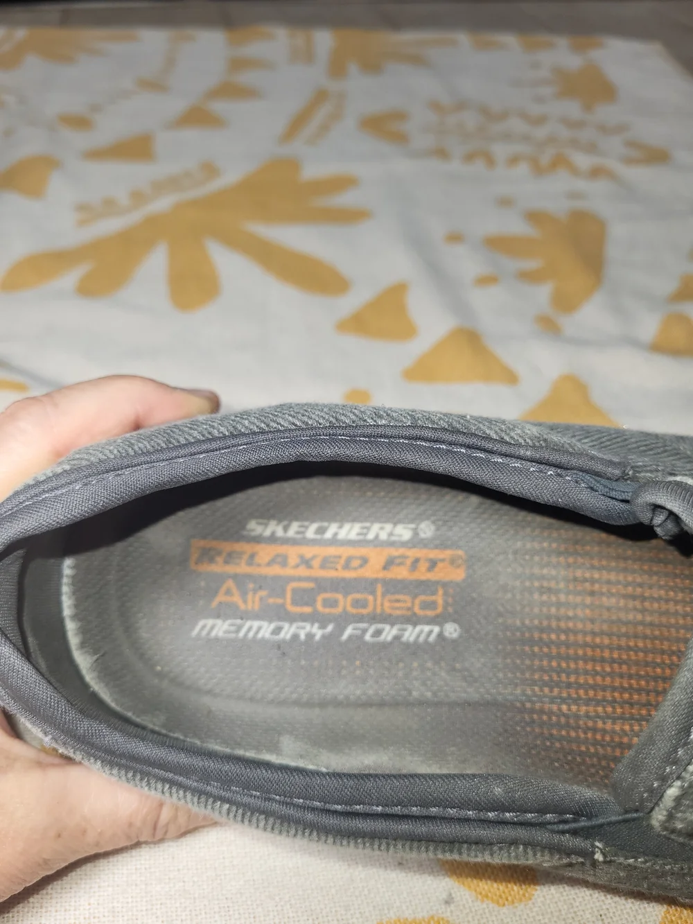 Skechers Men's Slip-On Canvas Boat Shoes in Gray